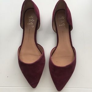 Banana Republic Plum D’Orsay Faux Suede Flat
